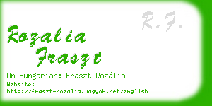 rozalia fraszt business card